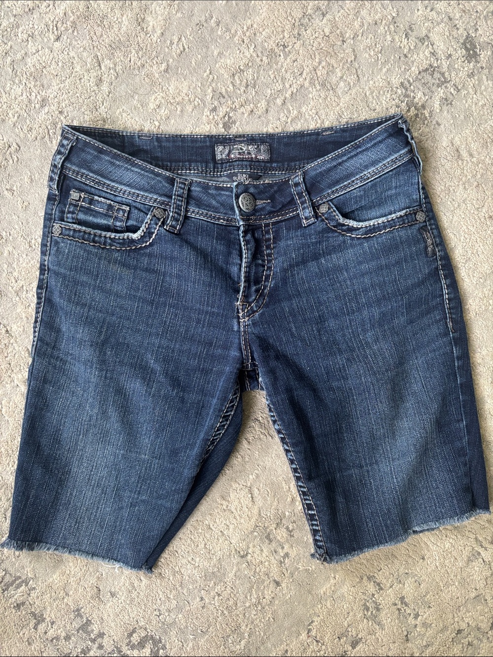 Silver Jeans Dark Blue Denim Bermuda Shorts size 30